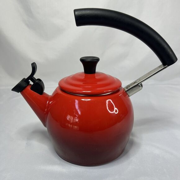 Le Creuset Kitchen Le Creuset Whistling Tea Kettle Red Enamel Tea